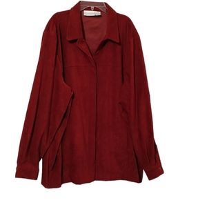 Wine Suede Like Worthington Blazer / Jacket sz 26 Womans